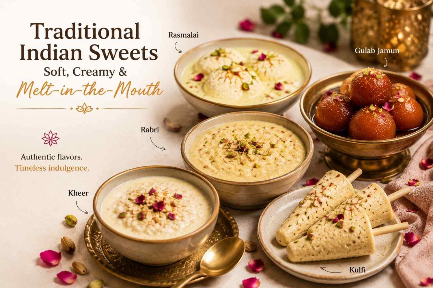 famous indian sweets, creamy indian desserts